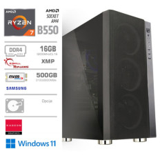 Računalnik MEGA TWR 6000Y R7-5750G/B550/16GB/SSD500GB-NVMe/AMD Radeon-HDMI, DVI-D /550W-88%/Win11Pro