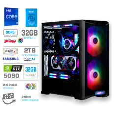 Računalnik MEGA TWR S10 i9-14900K/RTX5090/32GB-DDR5/2TB-4.0/1000W/Brez OS/črna RGB