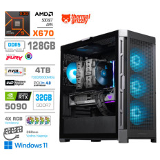 Računalnik MEGA TWR S11 R9-9950X3D/RTX5090/128GB-DDR5/4TB-4.0/1050W/Win11Home/črna RGB