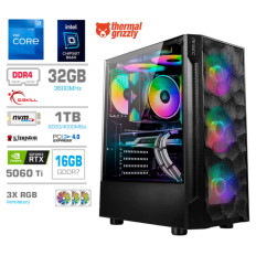 Računalnik MEGA TWR S7 i7-12700K/RTX5060Ti-16GB/32GB/1TB-4.0/750W/Brez OS RGB