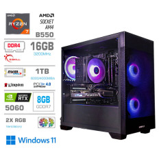 Računalnik PCX Exton R7 5700X 16GB 1TB RTX5060 W11