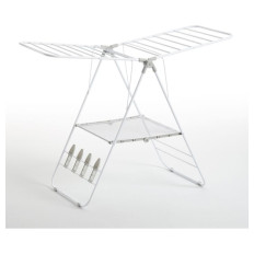 Rayen Večnamensko jekleno stojalo za perilo belo/sivo, 145 x 61 x 98 cm