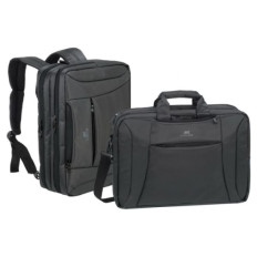RivaCase ogljeno črna spremenljiva torba/nahrbtnik za prenosni računalnik 16 8290