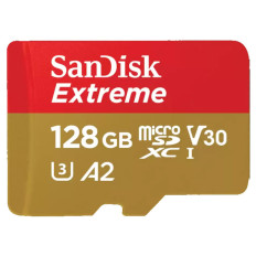 SANDISK Extreme microSDXC 128GB UHS-I 4K UHD SD adapter SDSQXAA-128G-GN6MA spominska kartica