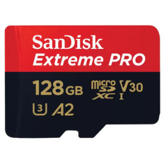 SANDISK Extreme PRO microSDXC 128GB UHS-I 4K UHD SDSQXCD-128G-GN6MA spominska kartica