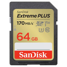SDXC SANDISK 64GB EXTREME PLUS, 170