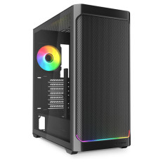 SHARKOON AK4W RGB Strip midiATX okno gaming črno ohišje