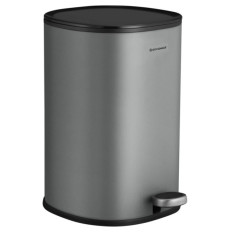 SONGMICS 5-litrski pedalni koš iz jekla siv