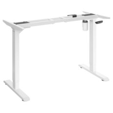 SONGMICS električen Sit/Stand okvir za mizo bel, LSD010W01V1