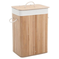 SONGMICS Košara za perilo Bamboo 72L 40 x 30 x 60 cm naravna, LCB10Y