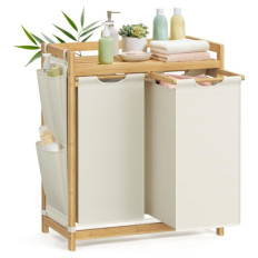 SONGMICS košara za perilo črna 2/1 100L