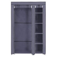 SONGMICS  prenosna garderobna omara, siva, LSF007G