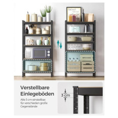 SONGMICS Regal 30 x 75 x 150 cm rjavo-črna,GLR030B21