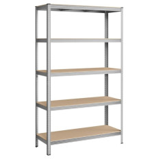 SONGMICS Regal 60 x 120 x 200 cm rjavo-srebrno,GLR060E01