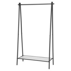 SONGMICS Stojalo za oblačila 92.5 x 33.5 x 153 cm črno, HSR23BK