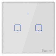 SONOFF pametno stensko stikalo Wi-Fi + RF433 dvojno T2EU2C-TX