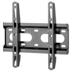 Stenski fiksni TV nosilec 23''-43'' MANHATTAN, 45kg, črne barve, ultra tanek