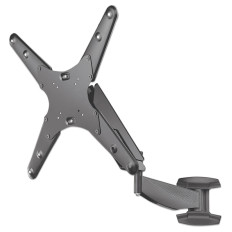 Stenski plinski nosilec roka 21''-60'' MANHATTAN, 30kg, tro sklepni, naklon ±10°, črne barve