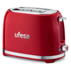 Ufesa Classic PinUp Rdeče-beli opekač kruha z dvema režama 850W