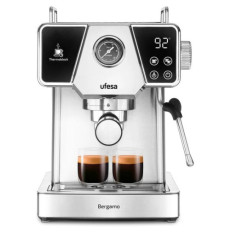 Ufesa UFESA Bergamo espresso aparat za mleti kavni prah, 20 barov pritiska, z manometrom, Thermoblock ogrevanjem in penilcem mleka