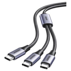Ugreen 2v1 dvojni USB-C polnilni kabel s 100W