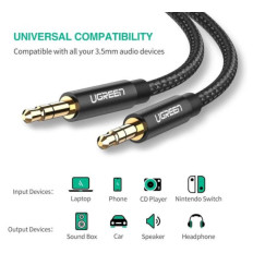 Ugreen aux avdio kabel 3.5mm 2m črn - polybag