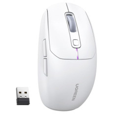 Ugreen brezžična miška 5000 DPI 2.4G+BT - bela