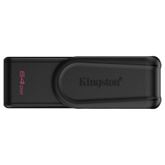 USB disk Kingston 64GB DT Exodia S, 3.2 Gen1, črn, z vrtljivim pokrovčkom