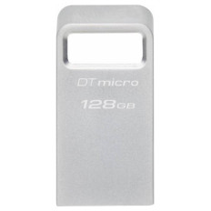 USB DISK KINGSTON 128GB DT Micro, 3.1, srebrn, kovinski, micro format, 3.2, srebrn, kovinski