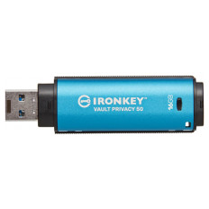 USB DISK KINGSTON IRONKEY 16GB VAULT PRIVACY 50, 3.2 Gen1, kovinski, strojna zaščita