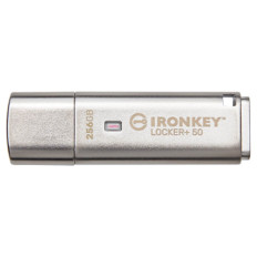 USB DISK Kingston Ironkey 256GB Locker+ 50, 3.2 Gen1, 256bit enkripcija, kovinski,s pokrovčkom