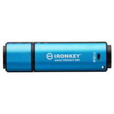 USB disk Kingston Ironkey 512GB Vault Privacy 50C, 3.2 Gen1 C, kovinski, strojna zaščita, FIPS 197