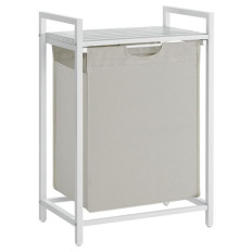 VASAGLE košara za perilo, bela, BLH101W01