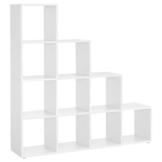 VASAGLE omara ali regal s 10 odprtimi predali, bela