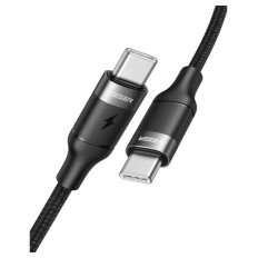 VEGER CC02 pleteni kabel USB-C na USB-C, 100W, 1,5m, črn