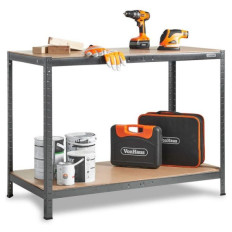 Vonhaus 1.2m brezvijačna delovna miza in regalni poličnik HAMMERITE