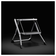 VonHaus zložljiva 2-polična jeklena lestev