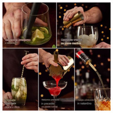  VonShef 6 delni zlati set za koktajle