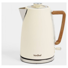 VonShef  grelnik vode Cream & Wood 1,7L  