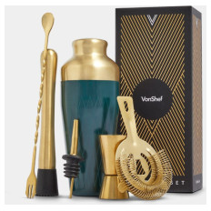 VONSHEF Parisian Green & Gold koktajl set 6 kosov 1000445