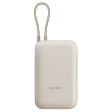Xiaomi Power Bank 10000mAh (vgrajen kabel) Bež, max 22,5W moči, USB-A, USB-C, Integriran USB-C